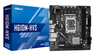 ASROCK μητρική H610M-HVS, 2x DDR4, s1700, USB 3.2 Gen1, mATX 4