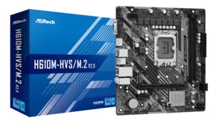 ASROCK μητρική H610M-HVS/M.2 R2.0, 2x DDR4, s1700, USB 3.2 Gen1, mATX 4