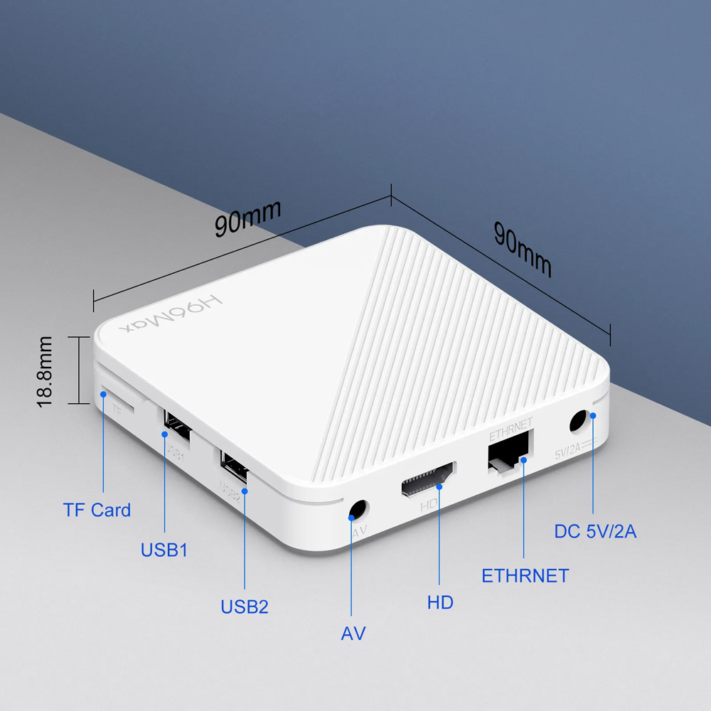 H96 MAX TV Box H313, 4K, 2/16GB, WiFi 6, Bluetooth, Android 14 11 H96 MAX TV Box H313, 4K, 2/16GB, WiFi 6, Bluetooth, Android 14 - Image 9