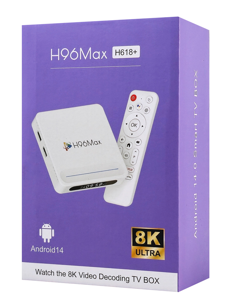 H96 MAX TV Box H618 Plus, 8K, 4/32GB, WiFi 6, Bluetooth, Android 14 5 H96 MAX TV Box H618 Plus, 8K, 4/32GB, WiFi 6, Bluetooth, Android 14 - Image 3