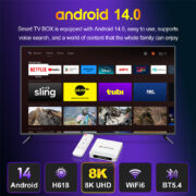 H96 MAX TV Box H618 Plus, 8K, 4/32GB, WiFi 6, Bluetooth, Android 14 15 H96 MAX TV Box H618 Plus, 8K, 4/32GB, WiFi 6, Bluetooth, Android 14 4