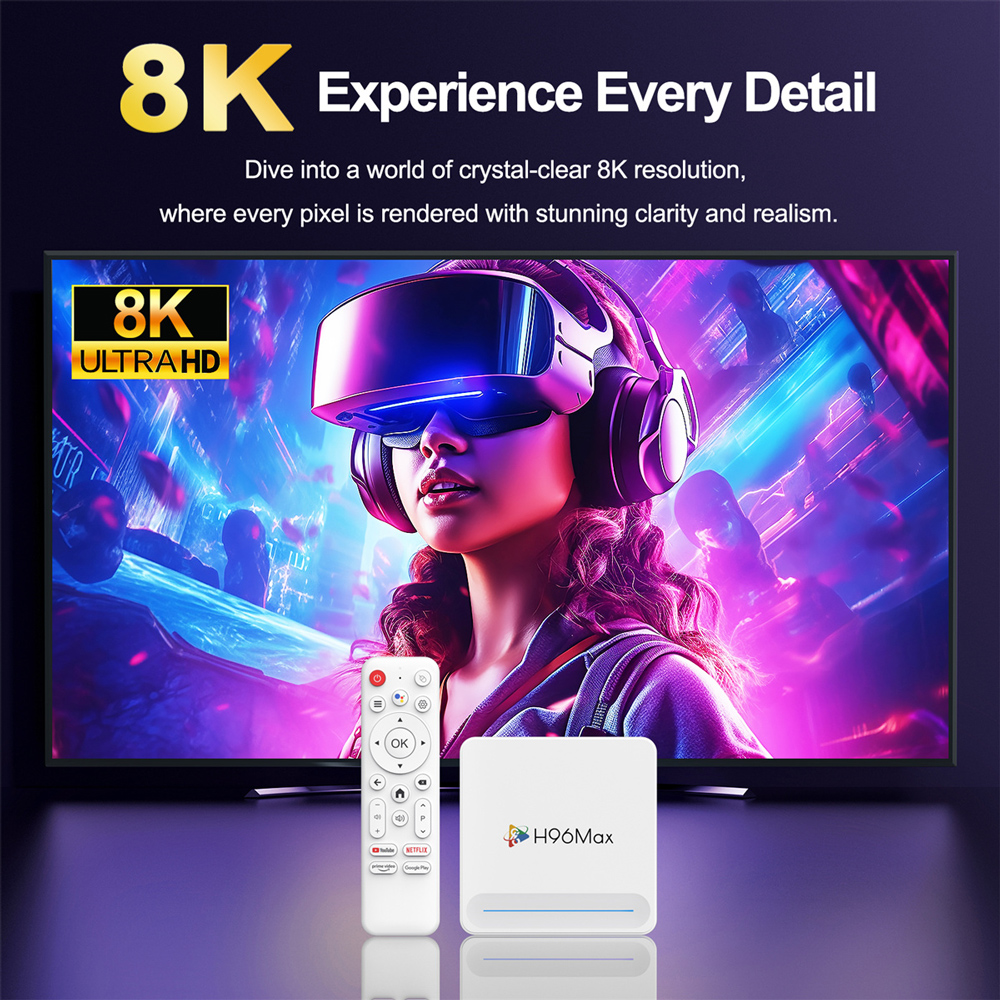 H96 MAX TV Box H618 Plus, 8K, 4/32GB, WiFi 6, Bluetooth, Android 14 4 H96 MAX TV Box H618 Plus, 8K, 4/32GB, WiFi 6, Bluetooth, Android 14 - Image 2