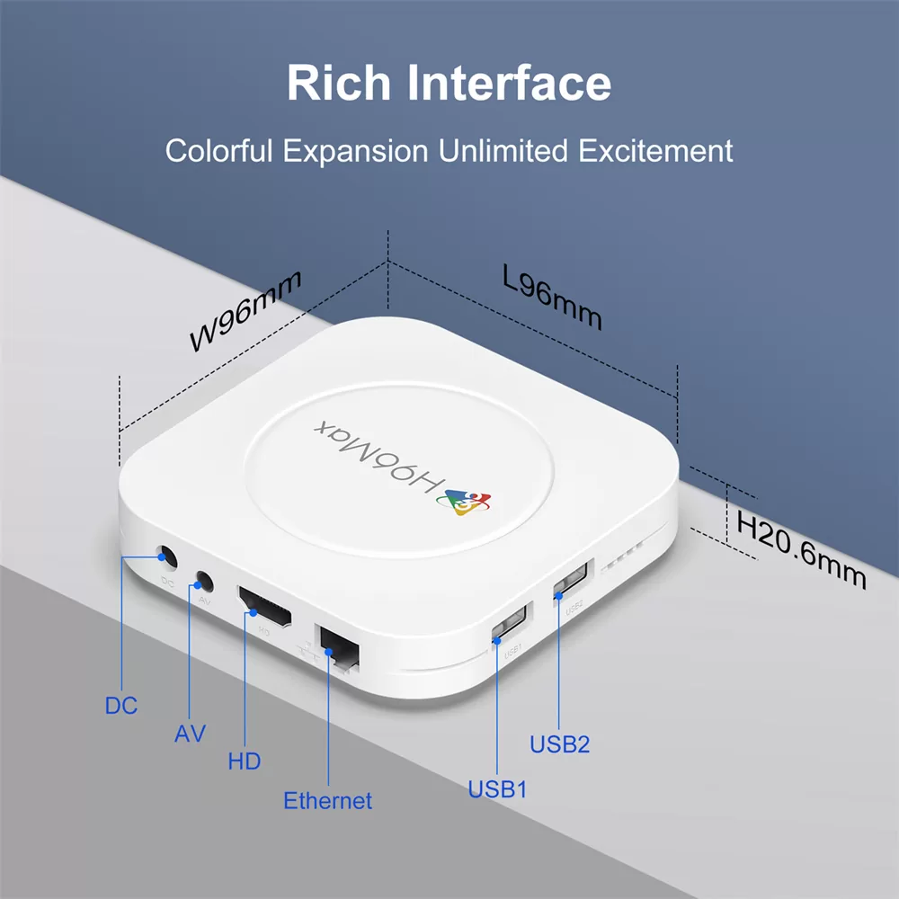 H96 MAX TV Box M1 Plus, 8K, 2/16GB, WiFi 6, Bluetooth, Android 14 9 H96 MAX TV Box M1 Plus, 8K, 2/16GB, WiFi 6, Bluetooth, Android 14 - Image 7