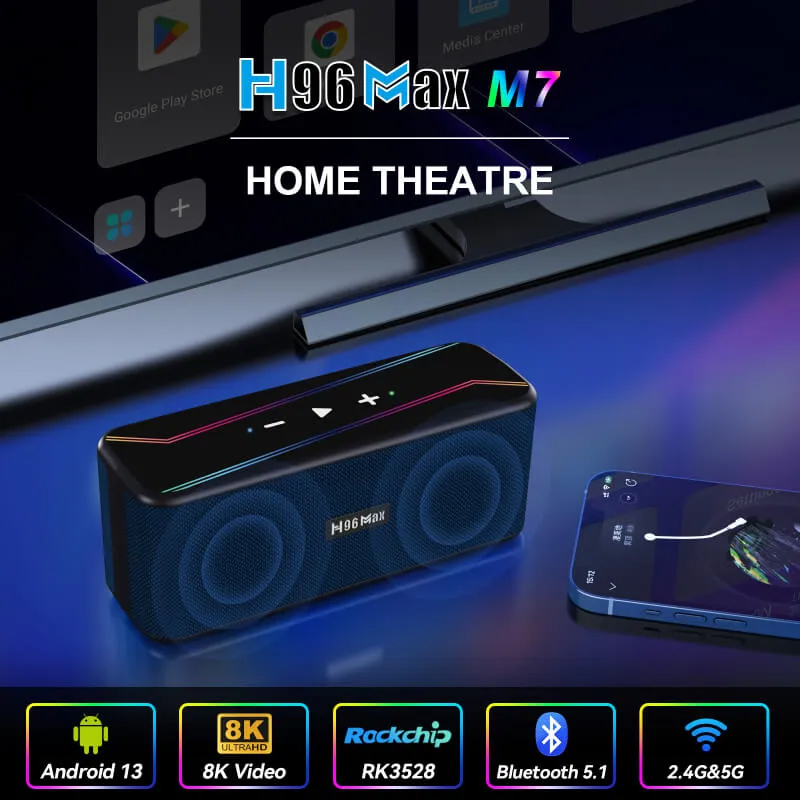 H96 MAX TV Box & ηχείο M7, RK3528, 8K, 4/32GB, WiFi, Bluetooth, Android 13 4 H96 MAX TV Box & ηχείο M7, RK3528, 8K, 4/32GB, WiFi, Bluetooth, Android 13 - Image 2