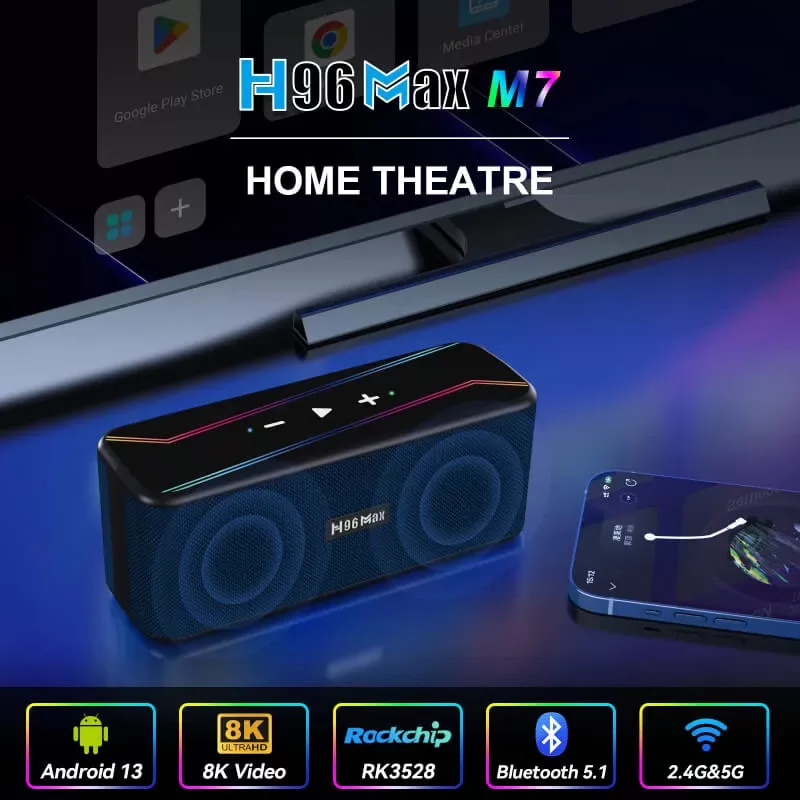 H96 MAX TV Box & ηχείο M7, RK3528, 8K, 4/32GB, WiFi, Bluetooth, Android 13 4 H96 MAX TV Box & ηχείο M7, RK3528, 8K, 4/32GB, WiFi, Bluetooth, Android 13 - Image 2