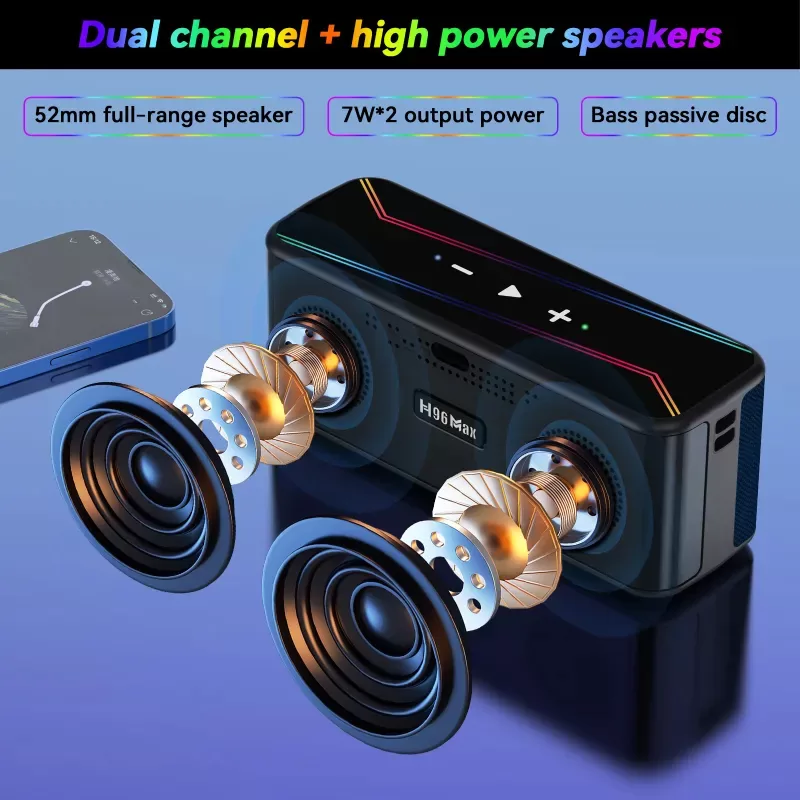 H96 MAX TV Box & ηχείο M7, RK3528, 8K, 4/32GB, WiFi, Bluetooth, Android 13 9 H96 MAX TV Box & ηχείο M7, RK3528, 8K, 4/32GB, WiFi, Bluetooth, Android 13 - Image 7