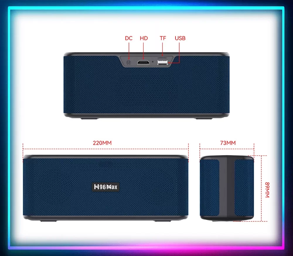 H96 MAX TV Box & ηχείο M7, RK3528, 8K, 4/32GB, WiFi, Bluetooth, Android 13 11 H96 MAX TV Box & ηχείο M7, RK3528, 8K, 4/32GB, WiFi, Bluetooth, Android 13 - Image 9