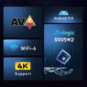 H96 MAX TV Box W2, 4K, S905W2, 4/32GB, WiFi 6, Bluetooth, Android 11 3