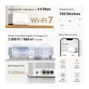 MERCUSYS Whole Home Mesh Wi-Fi 7 System Halo H27BE, 3.6Gbps Dual Band, 3τμχ, V.1.0 10 MERCUSYS Whole Home Mesh Wi-Fi 7 System Halo H27BE, 3.6Gbps Dual Band, 3τμχ, V.1.0 2