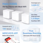 MERCUSYS Mesh Wi-Fi System Halo H30G, 1.3Gbps Dual Band, 3τμχ, Ver. 1.0 8 MERCUSYS Mesh Wi-Fi System Halo H30G, 1.3Gbps Dual Band, 3τμχ, Ver. 1.0 2