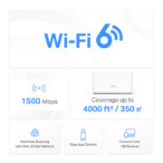 MERCUSYS Mesh WiFi 6 System Halo H60X, 1500Mbps Dual Band, 2τμχ, V.1.0 12 MERCUSYS Mesh WiFi 6 System Halo H60X, 1500Mbps Dual Band, 2τμχ, V.1.0 3