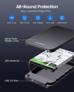 ORICO θήκη για 2.5" SATA HDD/SSD HM25U3, 5Gbps, μαύρη 3