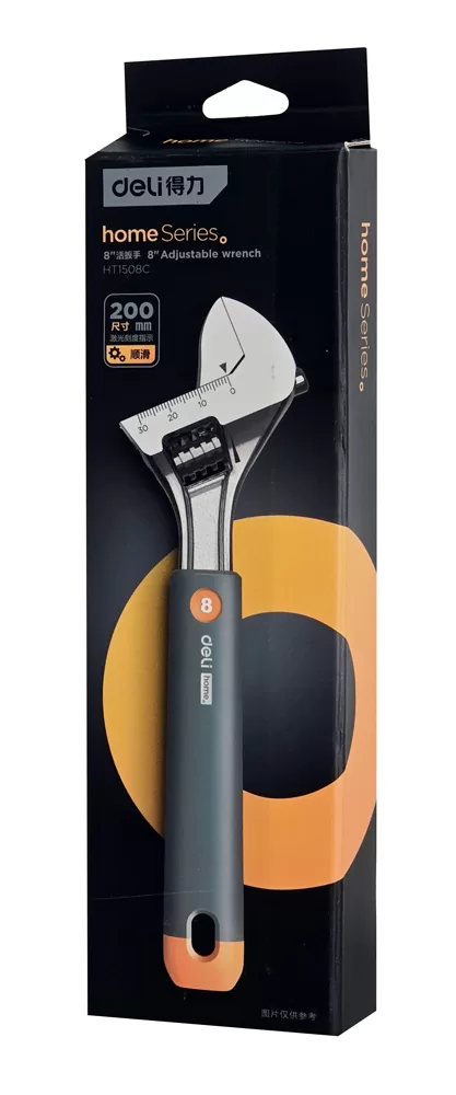 DELI γαλλικό κλειδί HT1508C, ρυθμιζόμενο 0-30mm, 200mm 5 DELI γαλλικό κλειδί HT1508C, ρυθμιζόμενο 0-30mm, 200mm - Image 3