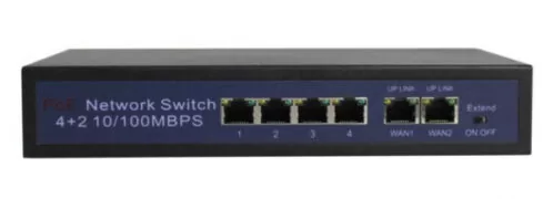 LONGSE PoE switch HT412, 4x LAN port & 2x WAN port, 10/100Mbps 1