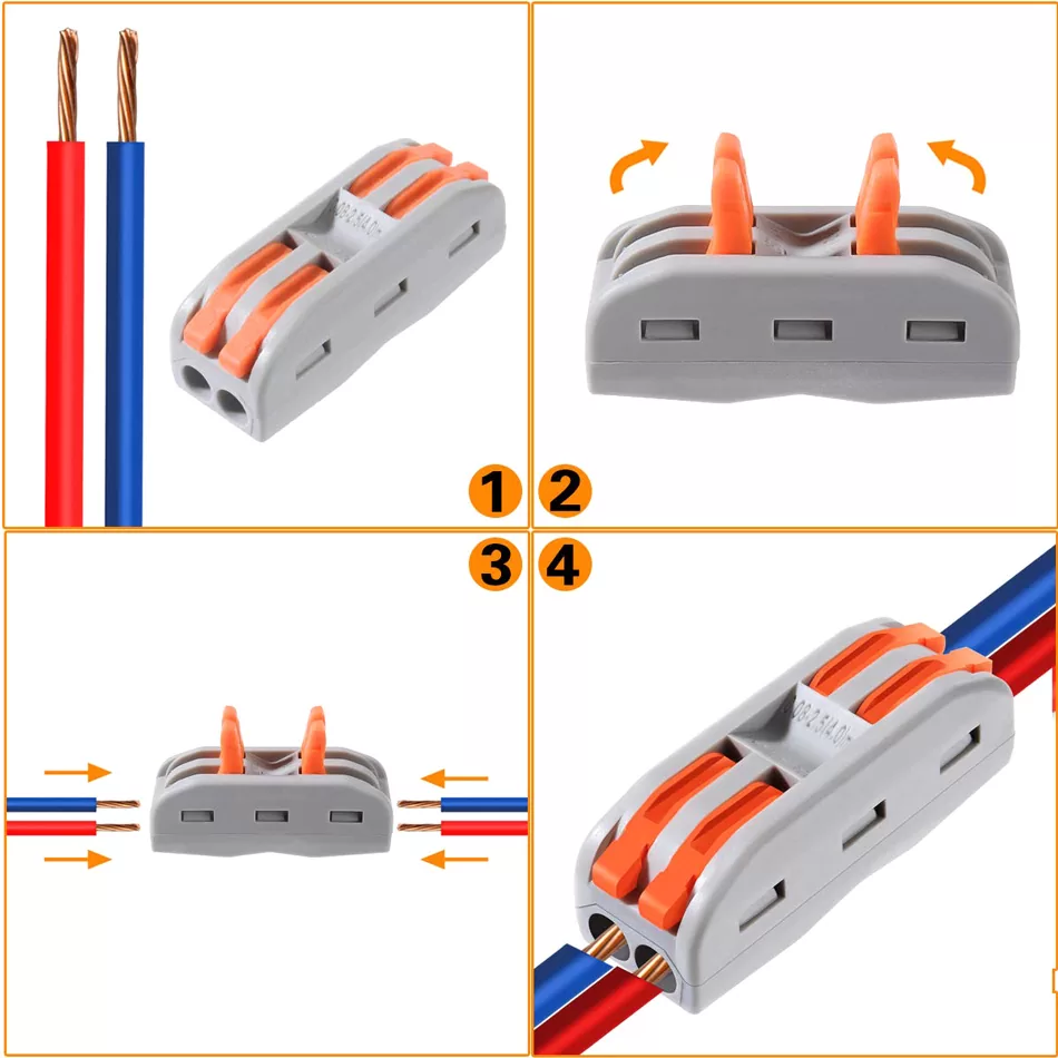 POWERTECH κλέμα σύνδεσης καλωδίων HUH-0090, 2 θέσεων, 0.08mm-4mm², 10τμχ 5 POWERTECH κλέμα σύνδεσης καλωδίων HUH-0090, 2 θέσεων, 0.08mm-4mm², 10τμχ - Image 3