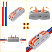 POWERTECH κλέμα σύνδεσης καλωδίων HUH-0091, 3 θέσεων, 0.08mm-4mm², 10τμχ 3