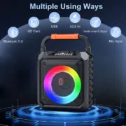 JYX φορητό ηχείο T17-T με 2x μικρόφωνα, 15W, 3000mah, LED, μαύρο 2