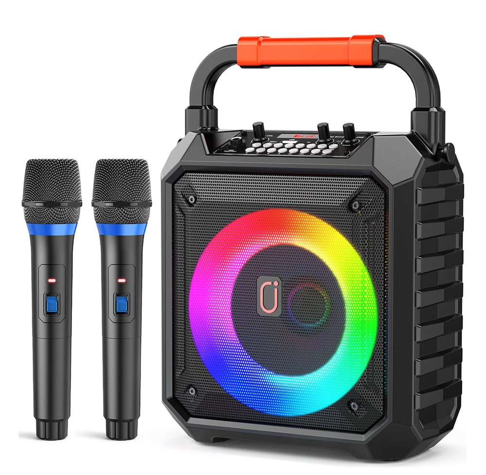 JYX φορητό ηχείο T17-T με 2x μικρόφωνα, 15W, 3000mah, LED, μαύρο 3 JYX φορητό ηχείο T17-T με 2x μικρόφωνα, 15W, 3000mah, LED, μαύρο
