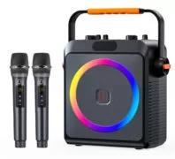 JYX φορητό ηχείο T19-T με 2x μικρόφωνα, 18W, 3000mah, LED, μαύρο 1