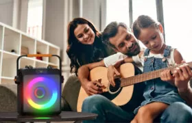 JYX φορητό ηχείο T19-T με 2x μικρόφωνα, 18W, 3000mah, LED, μαύρο 7