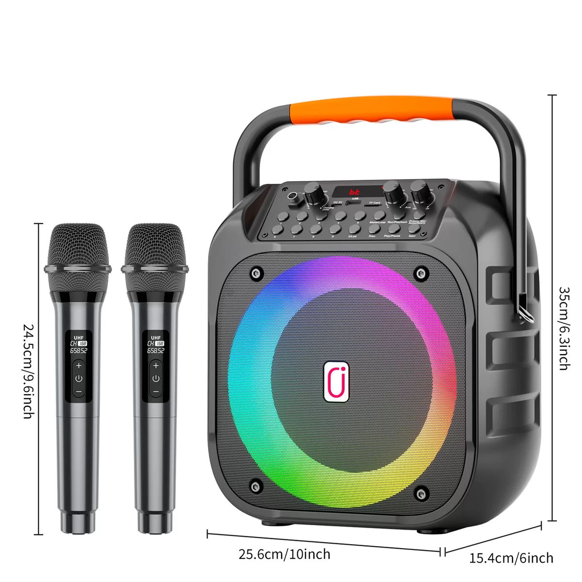 JYX φορητό ηχείο T26-T με 2x μικρόφωνα, 20W, 4000mah, LED, μαύρο 14 JYX φορητό ηχείο T26-T με 2x μικρόφωνα, 20W, 4000mah, LED, μαύρο - Image 12