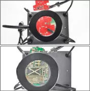 KAISI βάση πλακέτας PCB TE-808 με μεγεθυντικό φακό & βραχίονες, μαύρη 5