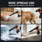KINZIR ηλεκτρικό air duster AD61, 800W, 2000mAh, Brushless, μαύρο 2