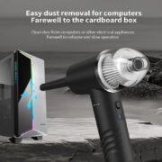KINZIR 2 σε 1 σκουπάκι χειρός & air duster VC43, 70W, 6000mAh, μαύρο 3