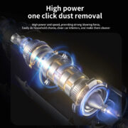 KINZIR 2 σε 1 σκουπάκι χειρός & air duster VC43, 70W, 6000mAh, μαύρο 4
