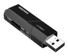 KAKUSIGA card reader KSC-1411 για SD & micro SD, 480Mbps, USB σύνδεση, μαύρο 2 KAKUSIGA card reader KSC-1411 για SD & micro SD, 480Mbps, USB σύνδεση, μαύρο 1