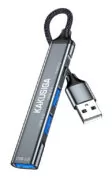 KAKUSIGA USB hub KSC-1416, 4x θυρών, USB 3.0, 5Gbps, USB σύνδεση, γκρι 1 KAKUSIGA USB hub KSC-1416, 4x θυρών, USB 3.0, 5Gbps, USB σύνδεση, γκρι