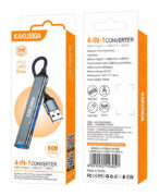 KAKUSIGA USB hub KSC-1416, 4x θυρών, USB 3.0, 5Gbps, USB σύνδεση, γκρι 5
