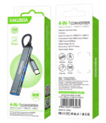 KAKUSIGA USB hub KSC-1417, 4x θυρών, USB 3.0, 5Gbps, USB-C σύνδεση, γκρι 5