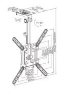 BRATECK βάση τηλεόρασης οροφής LCD-CM344, 23-55", έως 20kg 12 BRATECK βάση τηλεόρασης οροφής LCD-CM344, 23-55", έως 20kg 5