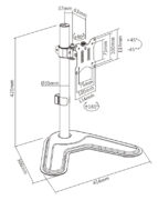 BRATECK βάση γραφείου οθόνης LDT57-T01, 17-32", έως 9kg 5