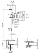 BRATECK βάση γραφείου οθόνης LDT66-C01, 17-32", έως 9kg 4