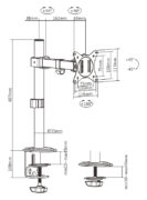 BRATECK βάση γραφείου οθόνης LDT66-C011, 17-32", έως 9kg 5