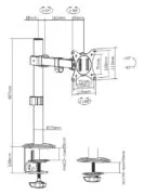 BRATECK βάση γραφείου οθόνης LDT66-C011, 17-32", έως 9kg 5