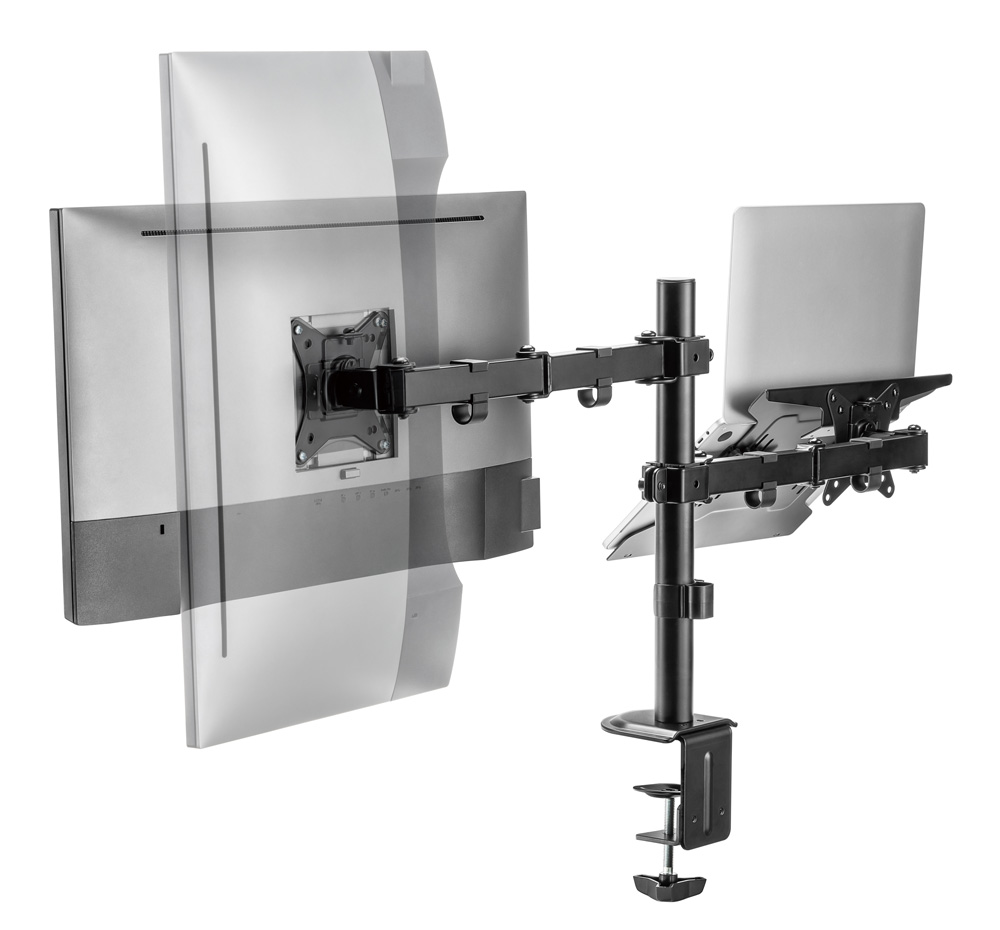 BRATECK βάση γραφείου οθόνης LDT66-C024ML, 17-32", έως 9kg, με θέση για laptop 6 BRATECK βάση γραφείου οθόνης LDT66-C024ML, 17-32", έως 9kg, με θέση για laptop - Image 4