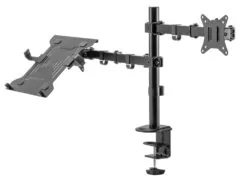 BRATECK βάση γραφείου οθόνης LDT66-C024ML, 17-32", έως 9kg, με θέση για laptop 5