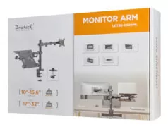 BRATECK βάση γραφείου οθόνης LDT66-C024ML, 17-32", έως 9kg, με θέση για laptop 7