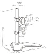 BRATECK βάση γραφείου οθόνης LDT66-T01, 17-32", έως 9kg 12 BRATECK βάση γραφείου οθόνης LDT66-T01, 17-32", έως 9kg 5
