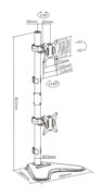 BRATECK βάση γραφείου για 2x οθόνες LDT66-T02V, 17-32", έως 9kg 11 BRATECK βάση γραφείου για 2x οθόνες LDT66-T02V, 17-32", έως 9kg 5