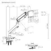 BRATECK βάση γραφείου οθόνης LDT74-C012UC, 17-49", έως 20kg, heavy duty 22 BRATECK βάση γραφείου οθόνης LDT74-C012UC, 17-49", έως 20kg, heavy duty 10