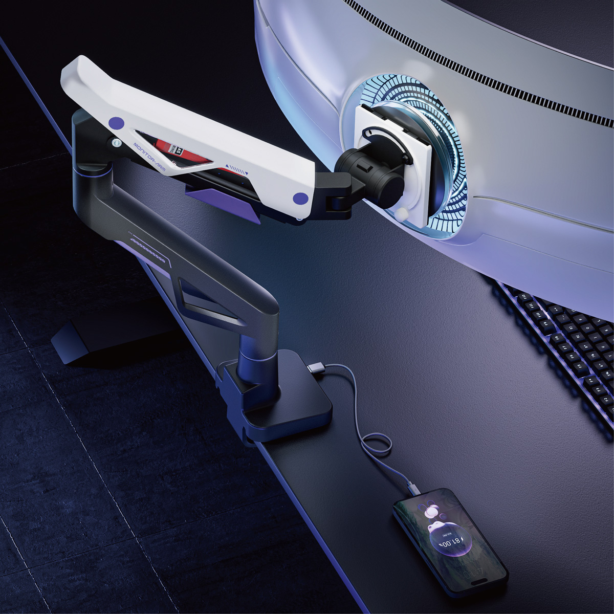 BRATECK gaming βάση γραφείου οθόνης LDT95-C012UC, 24-57", έως 30kg, heavy duty 4 BRATECK gaming βάση γραφείου οθόνης LDT95-C012UC, 24-57", έως 30kg, heavy duty - Image 2
