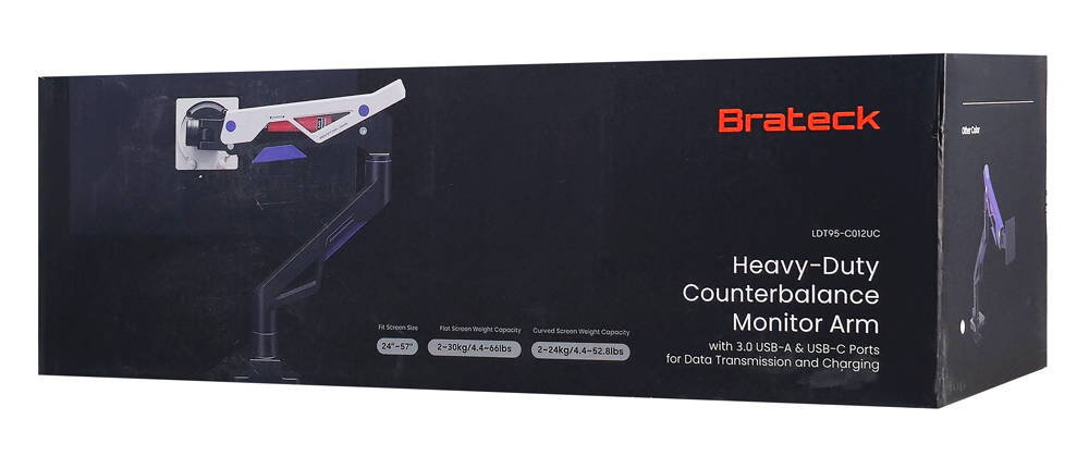 BRATECK gaming βάση γραφείου οθόνης LDT95-C012UC, 24-57", έως 30kg, heavy duty 11 BRATECK gaming βάση γραφείου οθόνης LDT95-C012UC, 24-57", έως 30kg, heavy duty - Image 9