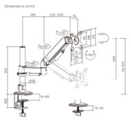 BRATECK βάση γραφείου οθόνης LDT97-C012PE, 17-32", έως 9kg 6