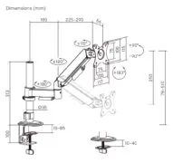 BRATECK βάση γραφείου οθόνης LDT97-C012PE, 17-32", έως 9kg 6