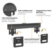 BRATECK επιτοίχια βάση τηλεόρασης LED-1944, 32-65", έως 75kg, ultra slim, fixed 3