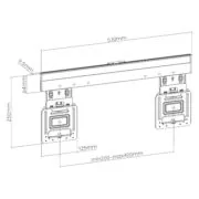 BRATECK επιτοίχια βάση τηλεόρασης LED-1944, 32-65", έως 75kg, ultra slim, fixed 5